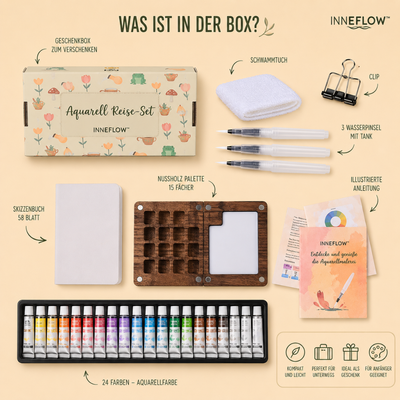 INNEFLOW™ Aquarell Reise-Set