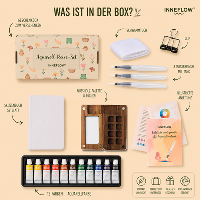 INNEFLOW™ Aquarell Reise-Set