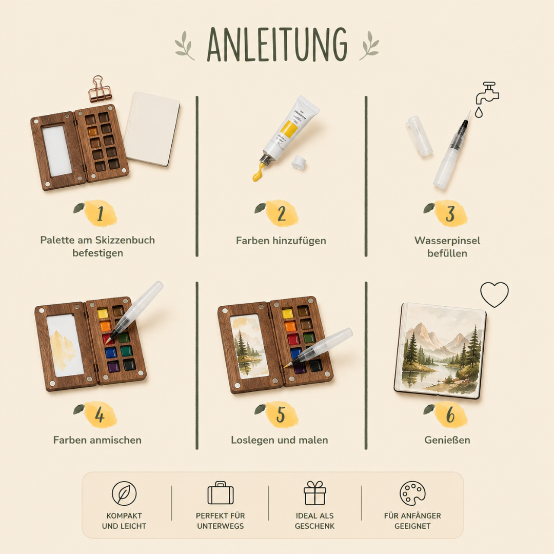 INNEFLOW™ Aquarell Reise-Set